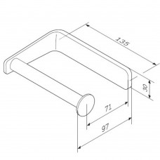 Держатель для туалетной бумаги Am.Pm Inspire 2.0 A50A34100 без крышки хром