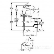 Змішувач для біде Grohe Eurostyle 23720003