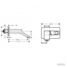 Смеситель скрытого монтажа для раковины Axor Urquiola 11026000