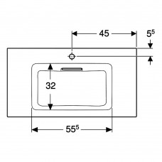 Раковина Geberit One 505.006.00.1 90 см