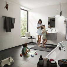 Тримач для рушників Hansgrohe AddStoris 41743340 подвійний чорний матовий хром