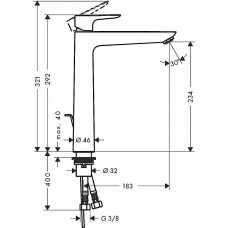 Змішувач для раковини Hansgrohe Talis E 71716140 бронза матовий