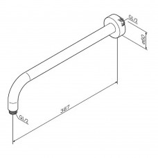 Держатель верхнего душа АМ.PM F0500701 настенный