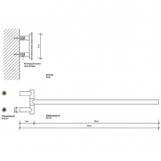 Держатель для полотенец Decor Walther Mikado MK HTH1 0520550 белый матовый