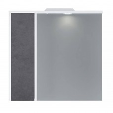 Зеркало со шкафчиком AM.PM Gem S M91MPL0751BF38 с подсветкой 75х72 см шкафчик слева, белый глянец/базальт