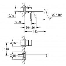 Змішувач прихованого монтажу для раковини Grohe Essence New 29192DA1 теплий захід сонця (рожеве золото)