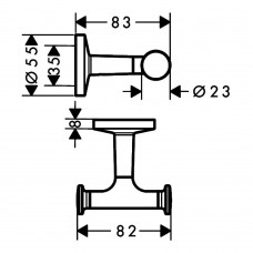 Крючок Axor Universal Circular 42812140 двойной бронза матовый