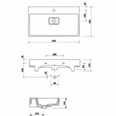 Раковина Cersanit Virgo CCWF1006331603 80 см меблева