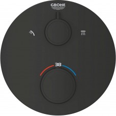 Змішувач прихованого монтажу для душу Grohe Grohtherm 1022082430 з термостатом, чорний матовий