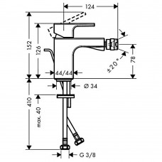 Смеситель для биде Hansgrohe Vernis Shape 71211670 черный матовый