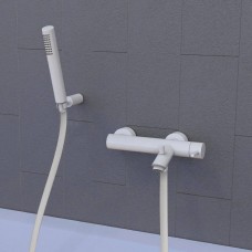 Смеситель для ванны Paffoni Light LIG 023 BO с ручным душем белый мат