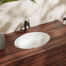 Раковина овальная Hansgrohe Xuniva D 60152450 450x350 мм под столешницу, с переливом, белый