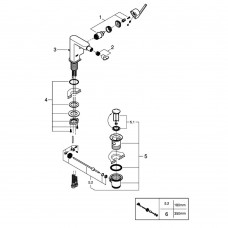 Змішувач для біде Grohe Plus 33241003 хром