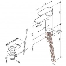 Смеситель для раковины AM PM Gem F90E82100 с донным клапаном