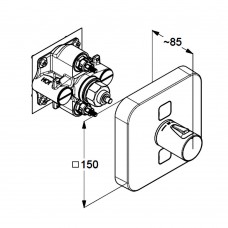 Смеситель скрытого монтажа для душа Kludi Push 389110538 с термостатом