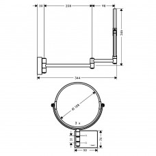 Косметическое зеркало Hansgrohe AddStoris 41791990 золото