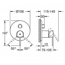 Смеситель скрытого монтажа для душа Grohe Plus 24093AL3