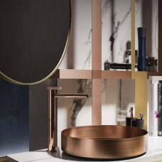 Смеситель для раковины высокий Gessi Annelo, Brushed Brass PVD