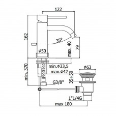 Смеситель для раковины Paffoni Light LIG 075 HG