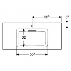Раковина Geberit One 505.015.00.1 105 см