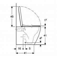 Унітаз підлоговий Geberit iCon 502.383.JT.1 Rimfree з сидінням Soft Close