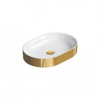 Керамическая раковина 50 см Catalano Horizon, oro-bianco
