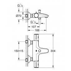 Grohtherm 800 Термостат для ванни (1022032430)