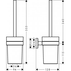 Набір аксесуарів 5в1 hansgrohe Logis 41723222