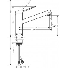 Змішувач hansgrohe Zesis M3 для кухонної мийки, чорний матовий 74802670