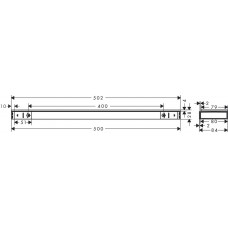 Полиця hansgrohe Rainfinity 500, білий матовий 26844700