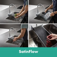 Змішувач hansgrohe Aquno Select M81 для кухонної мийки з висувним душем, хром 73837000