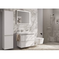 Змішувач hansgrohe Tecturis E CoolStart EcoSmart+ для раковини зі зливним гарнітуром, білий матовий 73020700