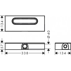 Прихована частина hansgrohe для каналів uBox universal ø40 01000180