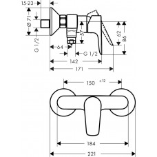 Змішувач hansgrohe Talis E для душу, золото 71760990