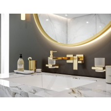 Змішувач hansgrohe Metropol для раковини настінний, золото 32526990