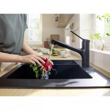 Змішувач hansgrohe Zesis M33 з висувним зливом для кухонної мийки, пфд сталь 74820800