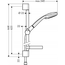 Душовий набір hansgrohe Croma 100 Vario/Unica C 27772000 хром