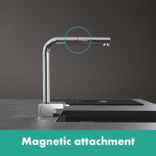 Змішувач hansgrohe Aquno Select M81 для кухонної мийки з висувним душем, під сталь 73830800