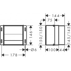 Тримач туалетного паперу hansgrohe XtraStoris Original 56065670 чорний матовий