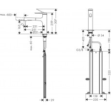 Змішувач hansgrohe Zesis M33 sBox з висувним зливом для кухонної мийки, хром 74823000