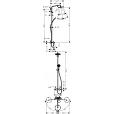 Душова система hansgrohe Raindance Select S 240 Showerpipe для ванни з термостатом, хром 27117000