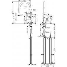 Змішувач hansgrohe Talis M54 для кухонної мийки з висувним душем, хром 72801000