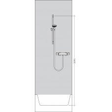 Душовий набір Crometta 100 Vario/Ecostat Universal Combi 0,65 м, білий/хром 27030400