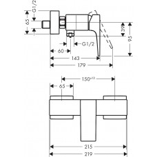 Змішувач hansgrohe Metropol для душу, золото 32560990