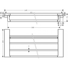 Полиця hansgrohe AddStoris 41751700 білий матовий