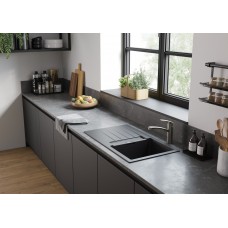 Мийка для кухні hansgrohe S52 S520-F345 43356170 з сушилкою зліва, чорний графіт