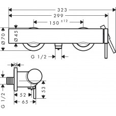 Змішувач hansgrohe Tecturis S для душу, хром 73622000