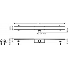 Монтажний комплект для стандартної установки hansgrohe RainDrain Compact 1200 мм 56184800