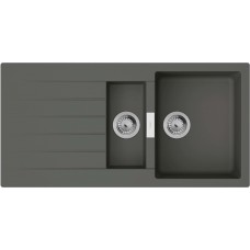 Мийка для кухні hansgrohe S52 S520-F480 43357290 з сушилкою зліва, сірий камінь
