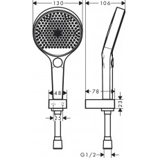 Душовий набір hansgrohe Rainfinity 130 3jet з душовим шлангом 160 см 26851000 хром